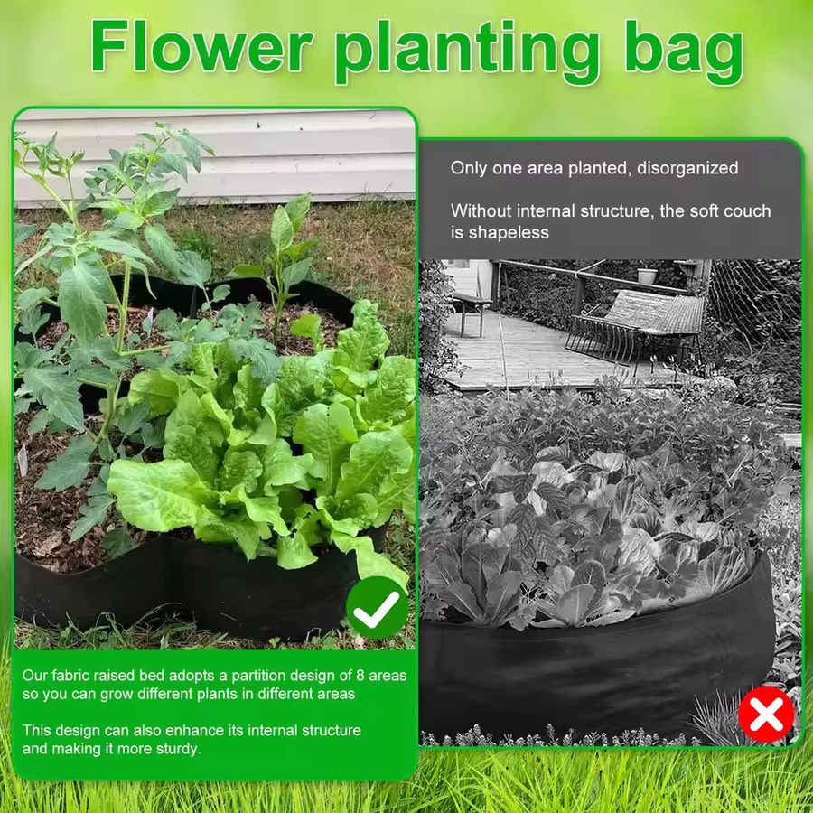 Erhöhtes Pflanzbett aus Kunststoff für den Gemüse- und Ziergarten, Schwarz - Bild 3