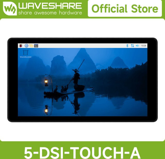 Waveshare 5-Zoll DSI kapazitives Touch-Display mit IPS-Panel und gehärtetem Glas in Schwarz, Auflösung 720x1280, 5-Punkt-Touch - Bild 1