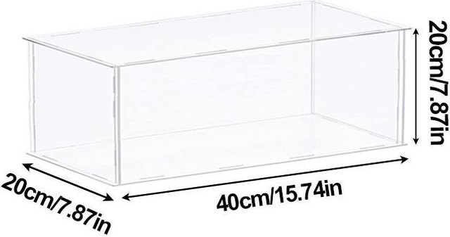 Whosee Box Organizer aus Acryl, transparente Aufbewahrungsbox mit Deckel, B/T/H: 40 x 20 x 20 cm - Bild 1