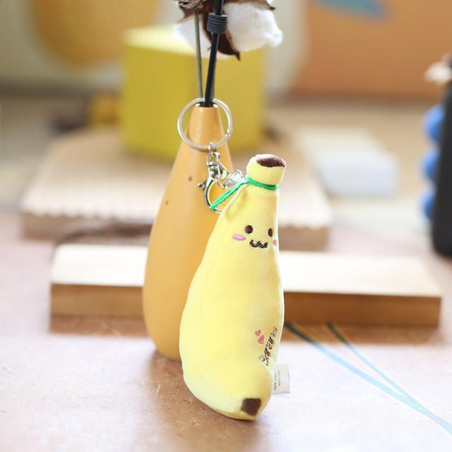 Anhänger Banane, Metall, beige, Unisex - Bild 1
