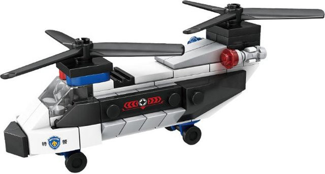 Yiran toy SWAT Stadtpolizei Doppelrotor-Hubschrauber Bausteine ab 6-12 Jahren - Bild 1