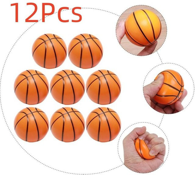 BC Pet Supplies Basketball Stressbälle, 12-teiliges Set, 6,3 cm - Bild 1