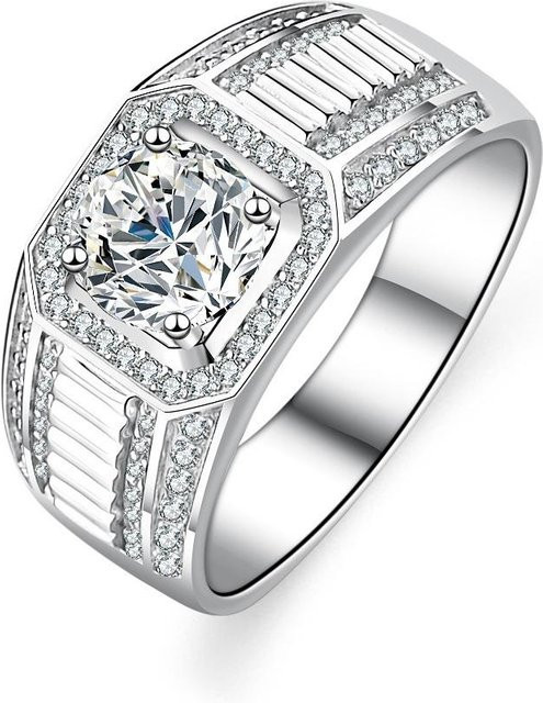 Nabest Herrenring Kupfer, Moissanit, 1 Karat, Herren - Bild 1