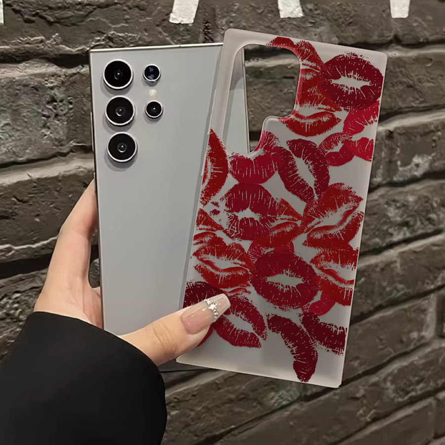Stoßfeste Handyhülle mit Sexy Lippen Design für Samsung Galaxy S25 Ultra, S24 FE, S23, A56 5G, A36, A35, A55, A54, A26, A17, A16, A07, A06 - Bild 3