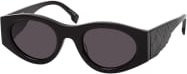 County of Milan PASITHEA CERI01P Sonnenbrille, Rund, Vollrand, Unisex, Schwarz, Grau - Bild 1