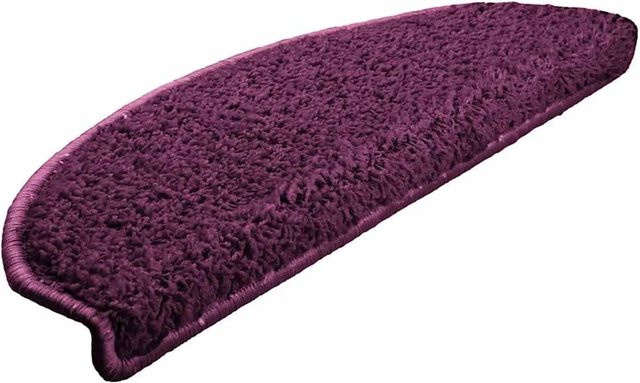 vidaXL Stufenmatten 10er Set Halbrund Violett B: 65 cm, T: 21 cm, H: 4 cm - Bild 1