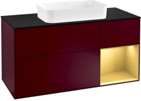V&B Waschtischunterschrank Finion in glänzend Blau, Breite: 120 cm, Tiefe: 50,1 cm, Höhe: 50,1 cm - Bild 1