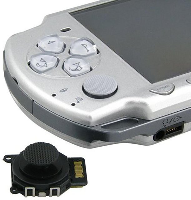 Sony Analog-Daumenstick Joystick Rocker Kappe für PSP 2000 und 2001 Serie in Schwarz und Grau - Bild 1