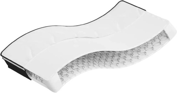 vidaXL Matratze mit Bonnell-Federkern in Weiß, Grau oder Schwarz, Härtegrad Mittel, B: 90 cm, L: 200 cm