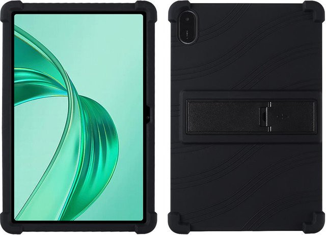 Kinderfreundliche Silikon Schutzhülle für Honor Pad X8a Tablet 11 Zoll mit Ständerfunktion, Schwarz - Bild 1