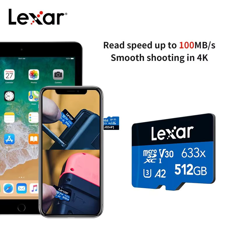 Lexar Micro SD Speicherkarte A1 A2 Klasse 10 TF Flash-Karte für Drohnen und Sport Camcorder - Bild 4