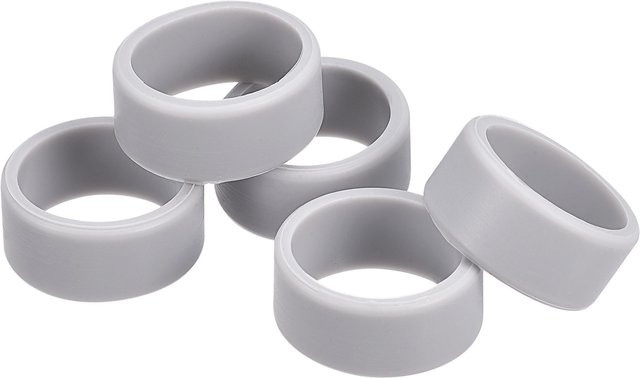 5 Stück elastische Silikon-Gummibänder in Pink, rutschfeste Ringe mit 1 Zoll Durchmesser für Geschenkpapier und Kabelbündel - Bild 1