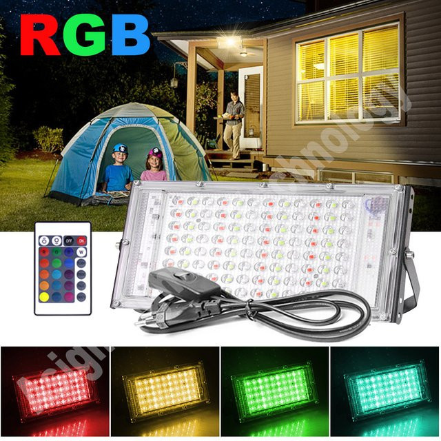Asign RGB LED-Flutlicht 300W, wasserdichter Außen-Scheinwerker IP65 in Mehrfarbig für Garten und Außenbeleuchtung - Bild 1