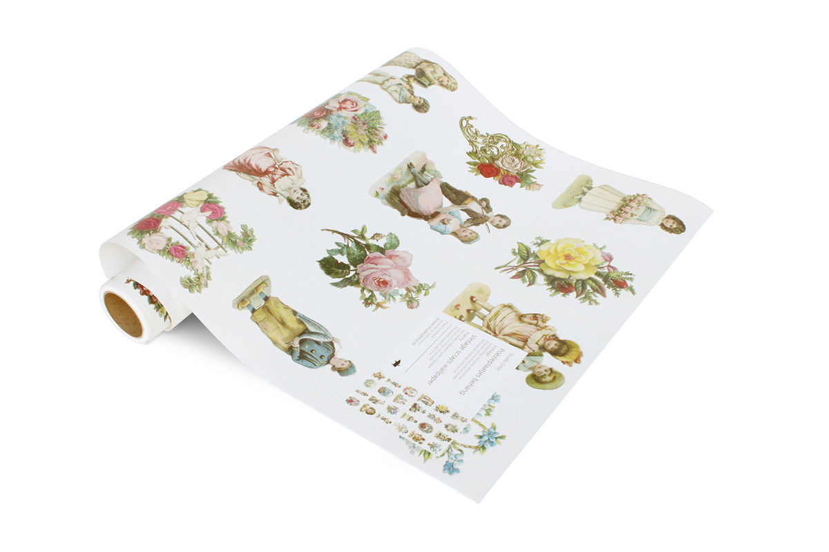 Studio Ditte Tapete Vintage Scraps in Multicolour mit botanischem und abstraktem Design - Bild 3