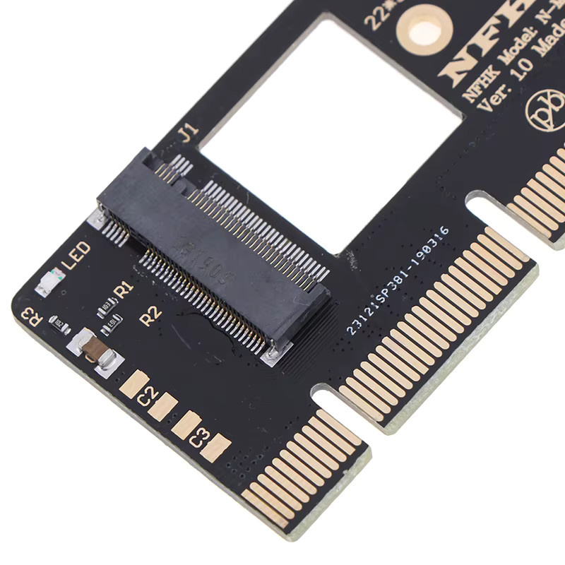 SD&HI NVMe M.2 NGFF SSD Adapter Riser-Karte PCI Express 3.0 16x X4 Konverter in Schwarz - Bild 4