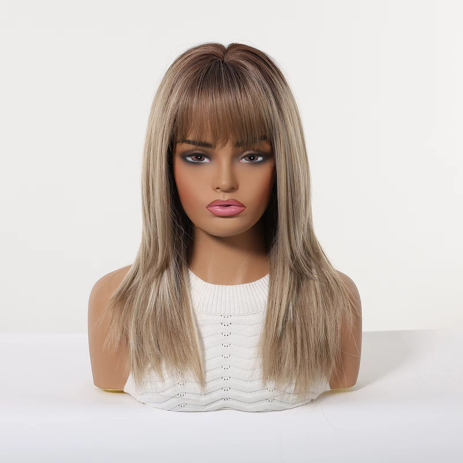 ALAN EATON Highlight-Perücke mit Pony, aschbraunes Balayage, Damen - Bild 2