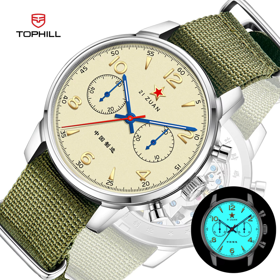 TOPHILL Chronograph, Automatik, Edelstahl, 40 mm, Herren - Bild 4