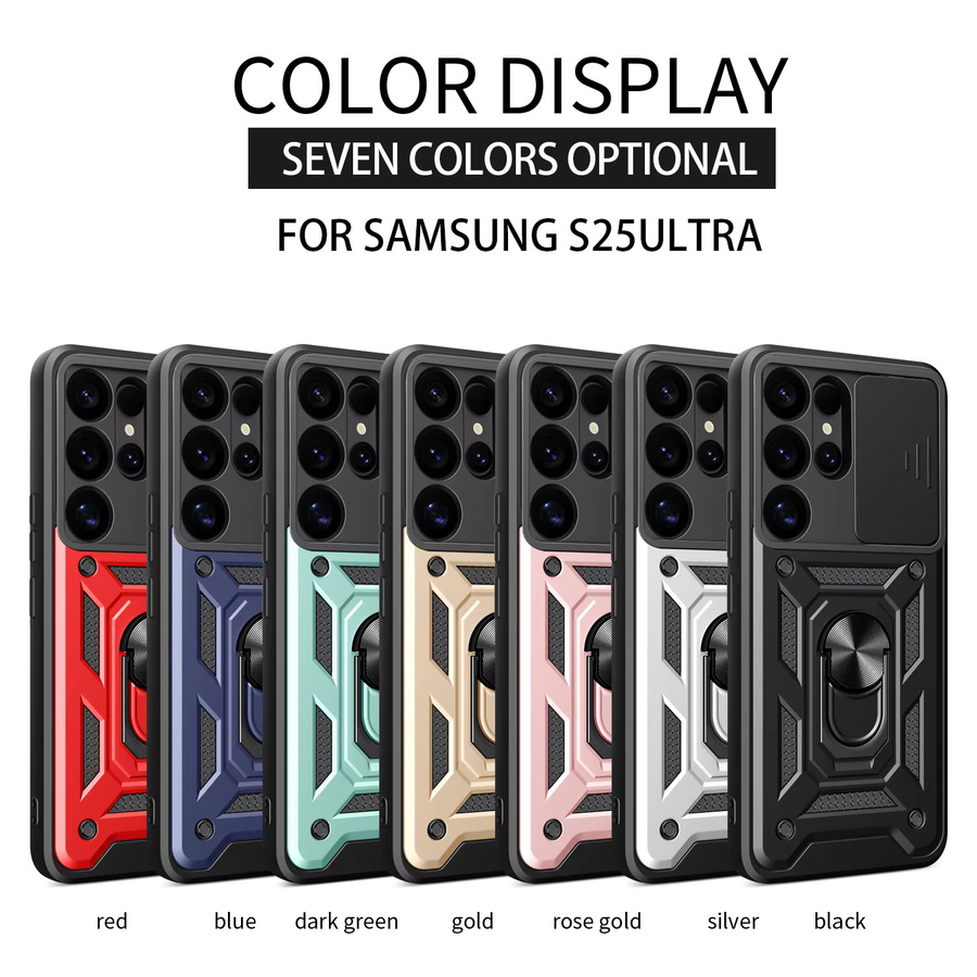 Samsung Galaxy S25 Ultra Schutzhülle Military Grade mit Kameraobjektiv-Schutz in Gold und Schwarz - Bild 5