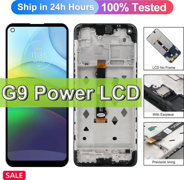 Motorola Moto G9 Power Ersatz LCD Display mit Touchscreen Digitzer Montage in Schwarz 6,8 Zoll - Bild 1
