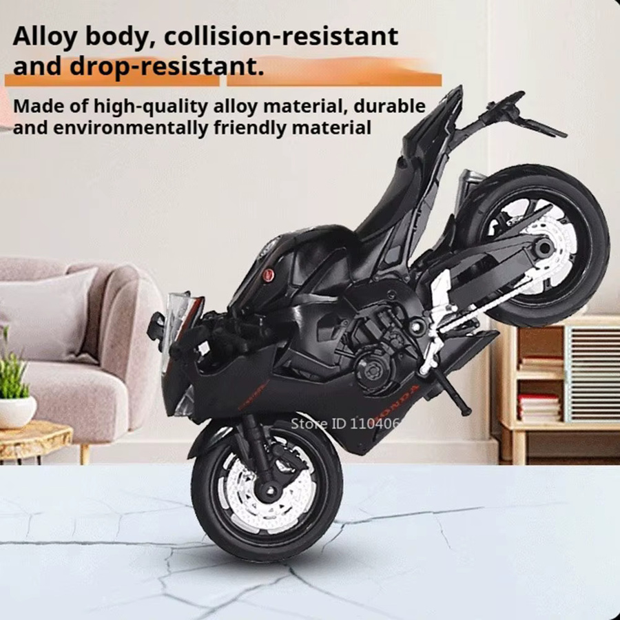 MAKEDA Miniatur-Motorrad-Spielzeugmodelle, 1:18, Metall, Blau - Bild 2