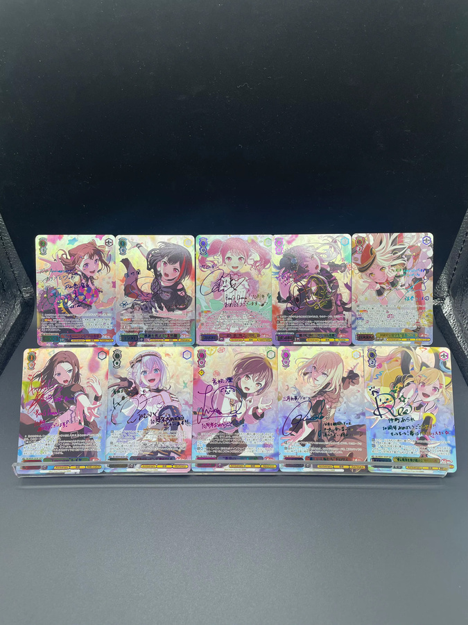 Bandai BanG Dream! Poppin Party Afterglow Signature Collection Card, Gold - Bild 4