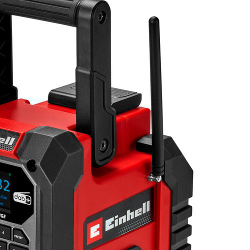 Einhell Akku-Radio TE-CR 18 Li Baustellenradio mit DAB+, FM, Bluetooth, USB und AUX in Rot/Schwarz - Bild 6