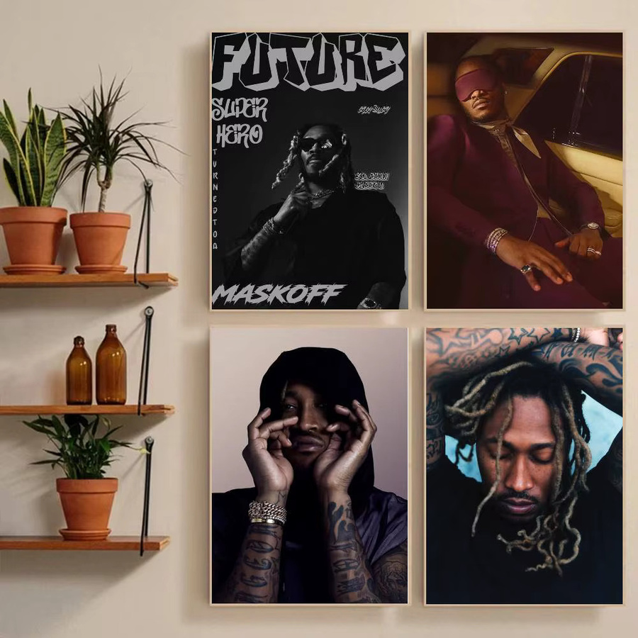 Rastar American Rapper Future Album Poster Aufkleber, wasserfester Wandkunst-Aufkleber in Multicolour, Rechteckig - Bild 2
