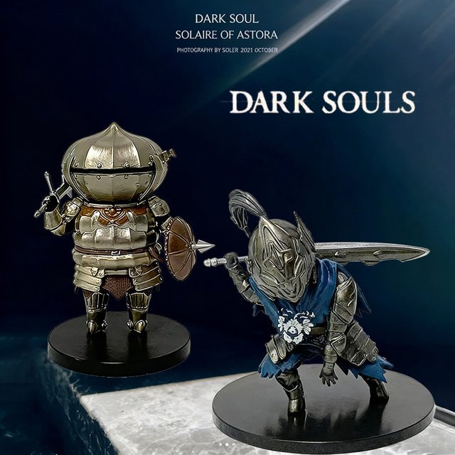 Bandai Dark Souls Helden von Lordran Artorias/Catarina, PVC-Figur, 10cm - Bild 1