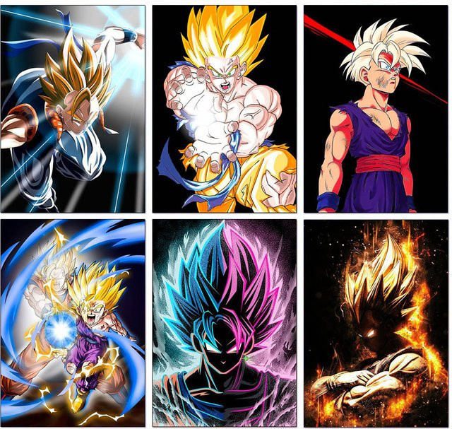 Bandai Dragon Ball Goku Diamant-Gemälde DIY Mosaik Set mit runden Steinen in Multicolour - Bild 1