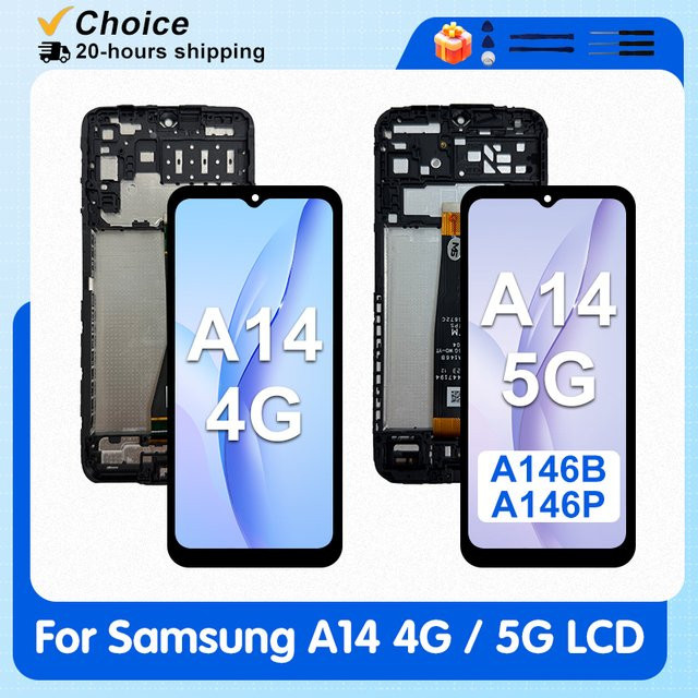 IPS Display mit Touchscreen Digitizer für Samsung Galaxy A14 4G 5G, 6,6 Zoll, Schwarz - Bild 1