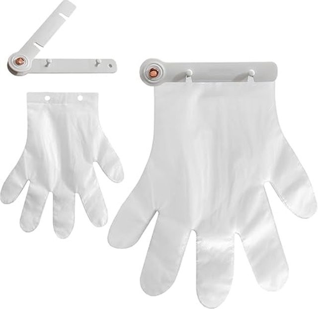 Untior Einweg-Handschuhhalter zur Wandmontage aus Kunststoff inklusive 100 Handschuhen, B/H/T: 28,5 x 16,5 x 2,0 cm - Bild 1