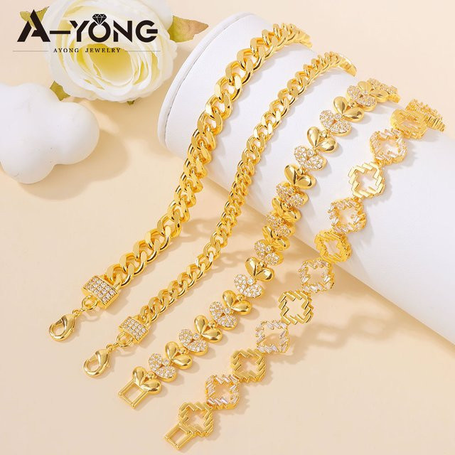 A-YONG AYONG JEWELRY Armband, Gold, Zirkonia, Damen - Bild 1