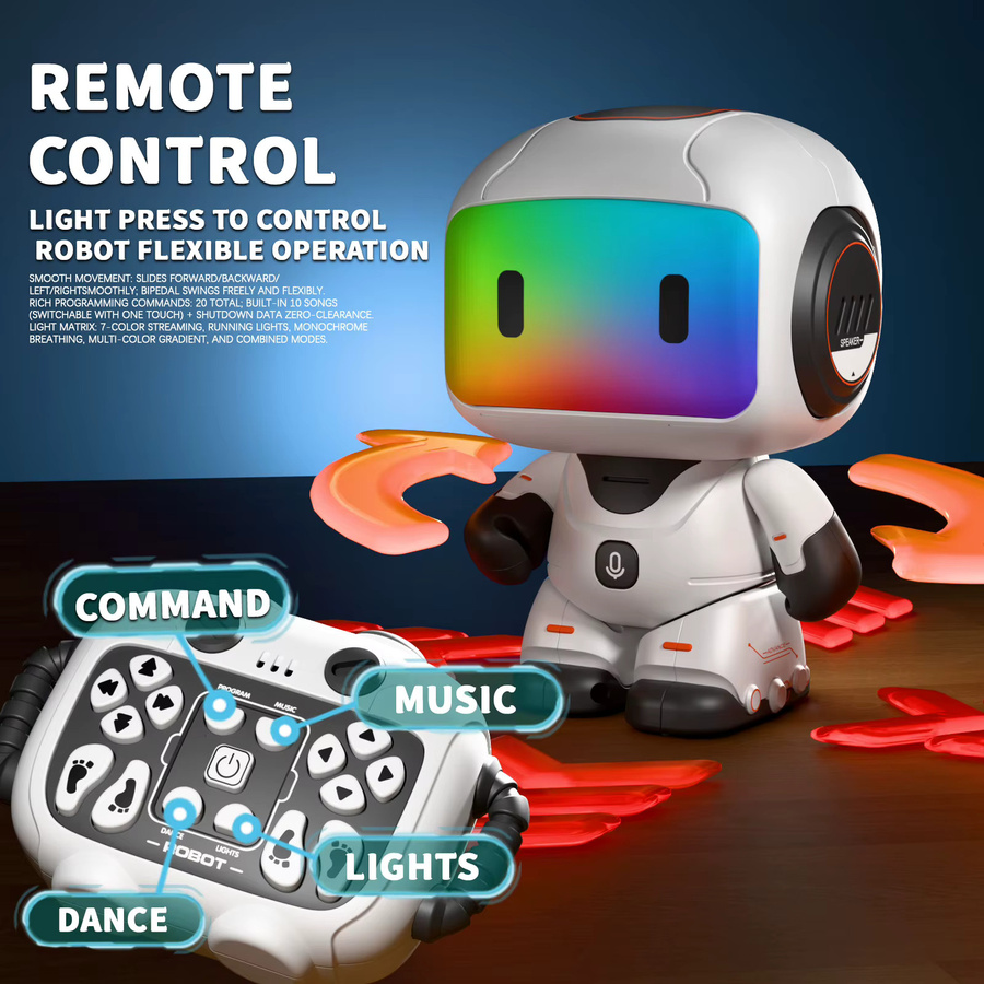 Kelaton Intelligenter ferngesteuerter Roboter, mit Licht und Musik, Blau - Bild 5