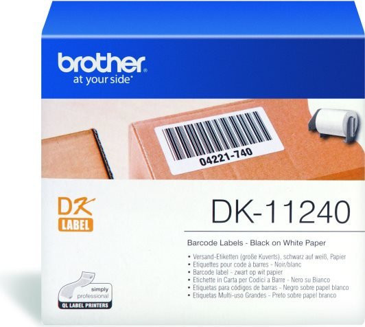 Brother P-Touch DK-11240 Versandetiketten für Logistik und Transport, Weiß, 600 Etiketten, Breite: 10,2 cm, Höhe: 5,1 cm - Bild 1