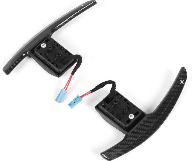 Fishine Dry Carbon Fiber Competition Schaltwippen Set für FChassis F20 F22 F30 F32 M2 M3 M4 M5 in Schwarz - Bild 1