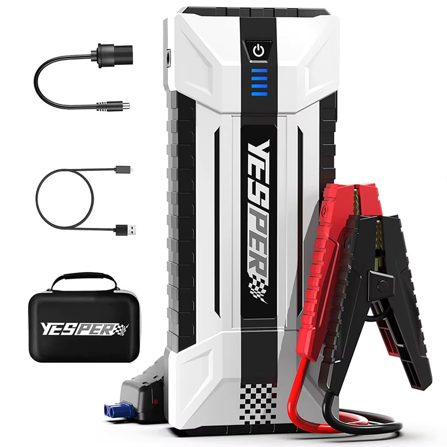 YESPER 4120A Tragbarer Starthilfe Booster mit 26800mAh für Benzin- und 10L-Dieselmotoren, 12V Powerbank für Auto, SUV und LKW inklusive Koffer und Kabeln - Bild 6