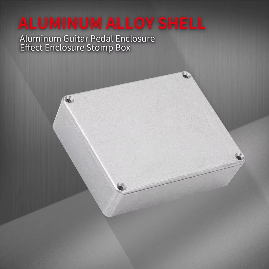 DaierTek 3er Set Aluminium Effektgehäuse für Gitarrenpedale 1590BB, Farbe: Silber, B/T/H: 12,0 x 9,45 x 3,4 cm - Bild 2