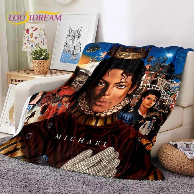 Rouxin eleven Michael Jackson King of Pop Flanelldecke, Mehrfarbig, B/T: 75 x 90 cm - Bild 1