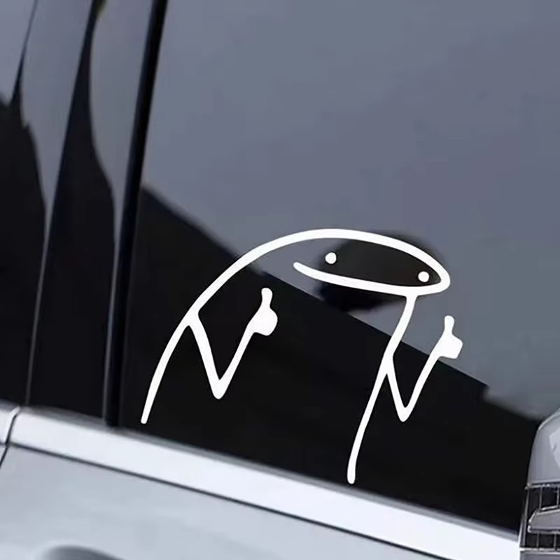 KKJOY Stick Man Daumen Hoch Meme Serie Vinyl-Autoaufkleber für Laptop und Notebook - Bild 2