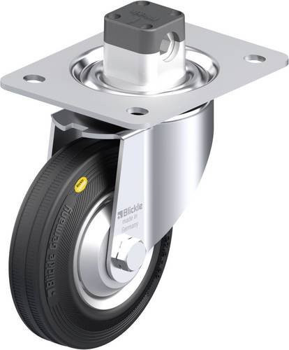 Blickle Stahlblech-Lenkrolle LK-RD 125R-3-CS11-FA, verzinkt, Durchmesser: 125 mm, Tragfähigkeit: 120 kg - Bild 1