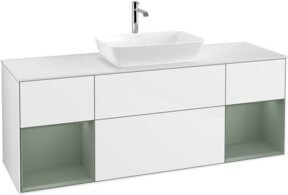 V&B Waschtischunterschrank Finion in Weiß lackiert, Breite: 160 cm, Tiefe: 50,1 cm, Höhe: 50,1 cm - Bild 1