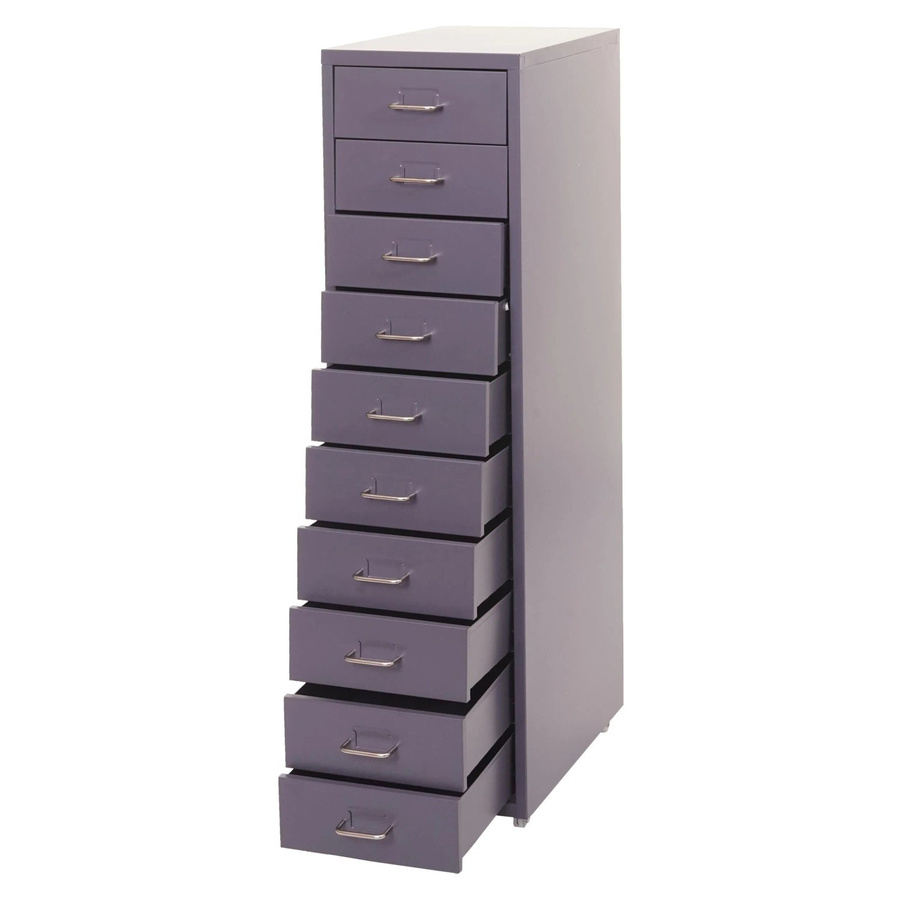 MCW Rollcontainer Preston T851 Schubladenschrank aus Stahl mit 10 Schubladen Dunkelgrau B/T/H: 110 x 28 x 41 cm - Bild 2