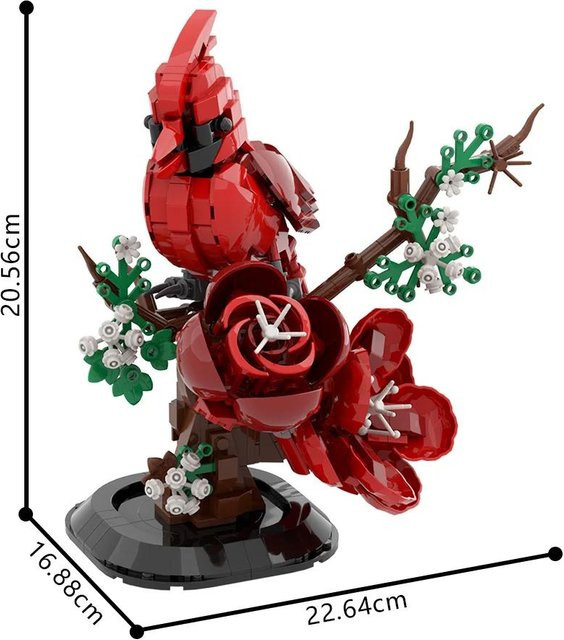 Gobricks Weihnachten Nordkardinal Bausteine Konstruktionsspielzeug - Bild 1