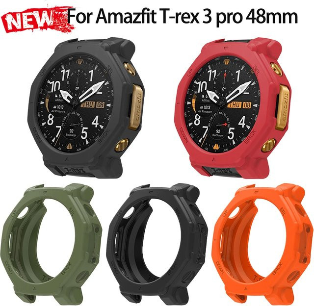 FancyWrist Schutzhülle Silikon, Schwarz, Amazfit T-REX 3Pro 48mm - Bild 1