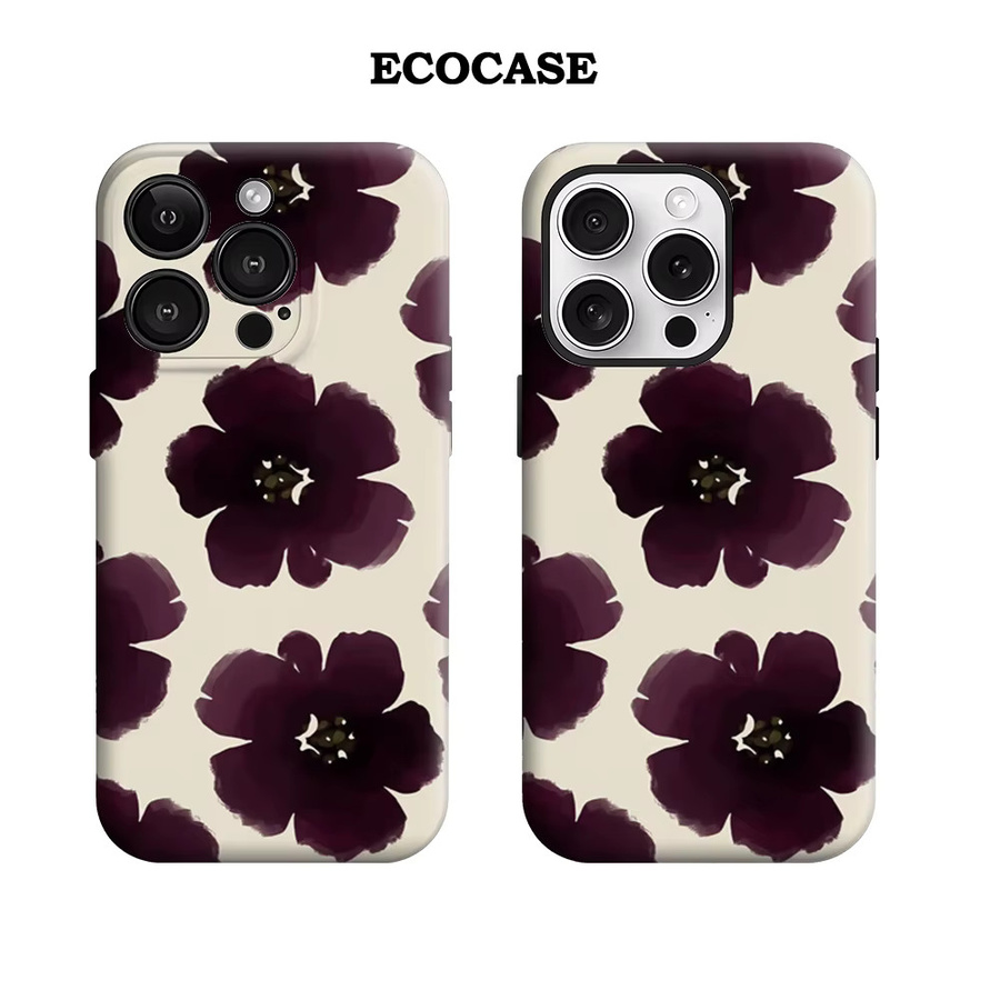 Potdemiel Handyhülle Violet Wash Blooms für iPhone 17 16 15 14 13 12 Pro Max Plus mit doppelschichtiger Rückseite in Violett - Bild 2