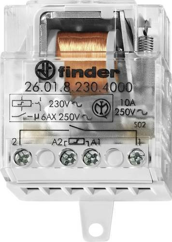 Finder Stromstoß-Schalter Unterputz 26.01.8.012.4000 1 Schließer 12 V/AC 10A 2500 VA - Bild 1
