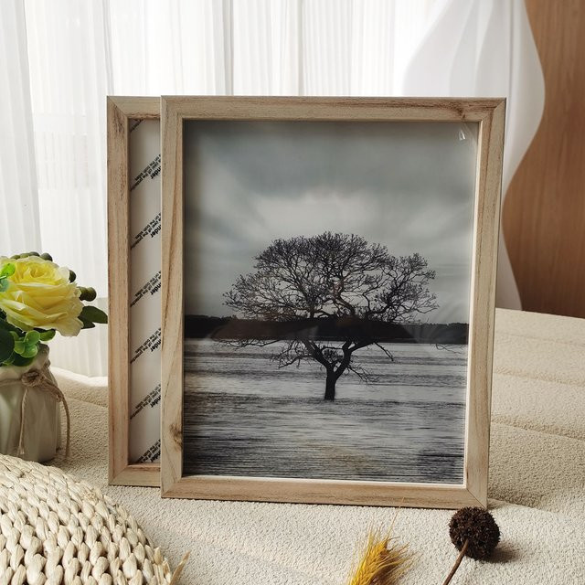 2er-Set VCC Bilderrahmen aus Holz in Black Wood Grain für Wand oder Tisch, Format: 10 x 15 cm - Bild 1