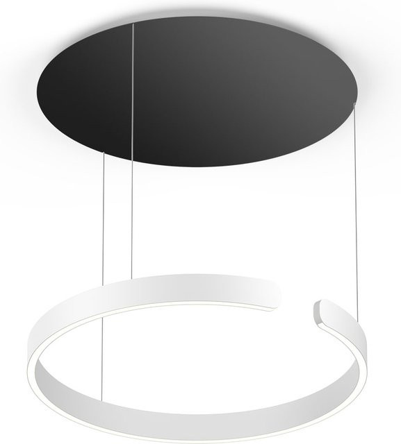Occhio Mito sospeso 60 up LED-Pendelleuchte in Weiß matt und Schwarz matt mit Occhio air Modul für die Tischbeleuchtung - Bild 1