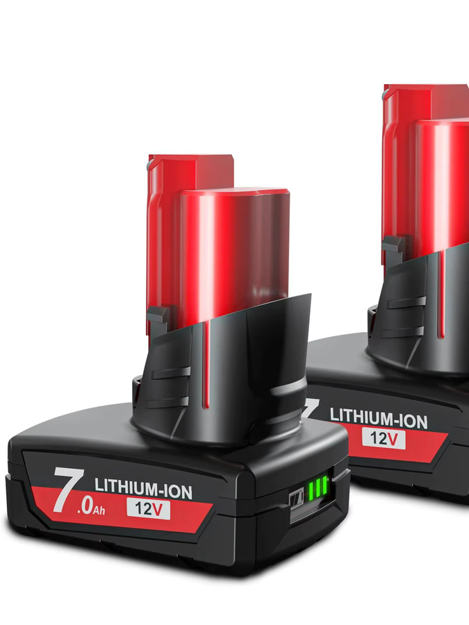 Milwaukee M12 Akku 12 V mit 7,0 Ah oder 9,0 Ah Kapazität für Milwaukee M12 48-11-2402 48-11-2411 48-11-2401 MIL-12A-LI - Bild 4