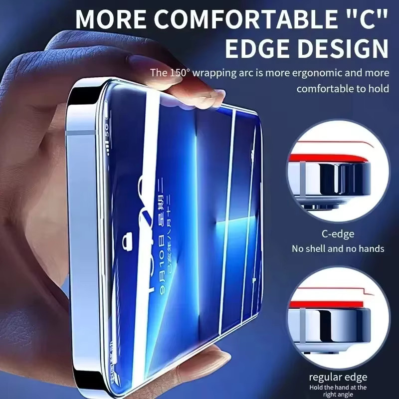 4 Stück Bolomboy HD Displayschutz aus gehärtetem Glas für iPhone Modelle in Transparent - Bild 3